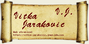 Vitka Jaraković vizit kartica